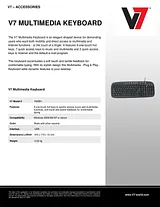 V7 Multimedia Keyboard KM0B1-6E2 Dépliant