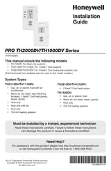 Honeywell TH1100DV Installation Guide