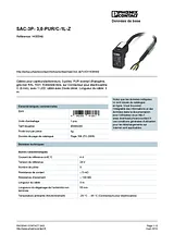 Phoenix Contact Sensor/Actuator cable SAC-3P- 3,0-PUR/C-1L-Z 1435548 1435548 数据表