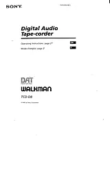Sony TCD-D8 Manual
