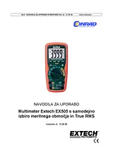 Extech EX505 Digital-Multimeter, DMM, 4000 counts EX505 데이터 시트