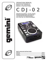 Gemini CDJ-02 Справочник Пользователя