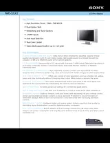 Sony fwd-32lx2f Guide De Spécification