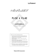 Roland FJ-52 Manuale Utente