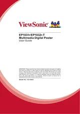 Viewsonic EP1031r Manual Do Utilizador