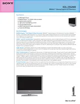 Sony KDL-23S2000 Guia De Especificação