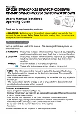 Hitachi CP-X4015WN Manual Do Utilizador