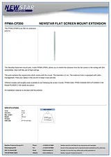 Newstar LCD/Plasma extension pole FPMA-CP200 Merkblatt