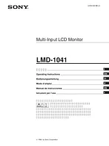 Sony LMD-1041 Manual Do Utilizador