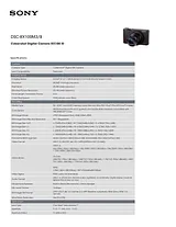 Sony DSC-RX100M3 Guida Specifiche