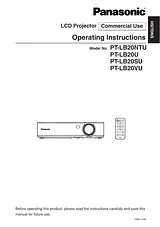 Panasonic PT-LB20VU User Manual