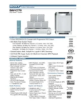 Sony DAV-C770 Guia De Especificação