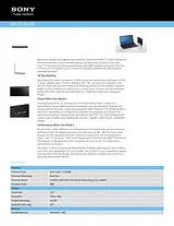 Sony VPCZ22UGX Guia De Especificação