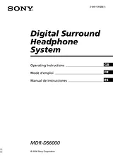 Sony MDR DS6000 Manual De Usuario