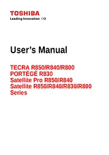 Toshiba R840 Manual De Usuario