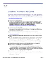 Cisco Cisco Prime Performance Manager 1.7 Guide D’Information