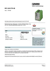Phoenix Contact Controller RFC 430 ETH-IB 2730190 2730190 Техническая Спецификация