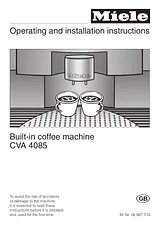 Miele CVA 4085 Manual Do Utilizador