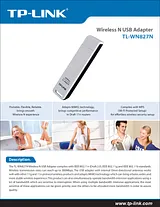 TP-LINK 300Mbps Wireless N USB Adapter TL-WN827N Dépliant