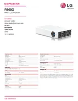 LG PB60G Specification Sheet