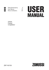 Zanussi ZBF11421SA Manual Do Utilizador