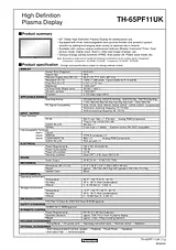 Panasonic th-42pf11 Guia De Especificaciones