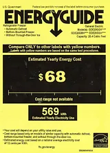GE GDE20G Energy Guide