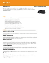 Sony RDP-XA900iP Specification Guide