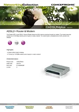 Conceptronic ADSL2+ Router & Modem CADSLR4PLUS Dépliant