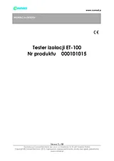 Voltcraft ET-100 Insulation measuring device, 125/250/500/1000/150 V ET-100 Справочник Пользователя
