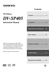ONKYO dv-sp405 Benutzerhandbuch
