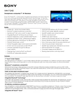 Sony XAV-712HD Specification Guide