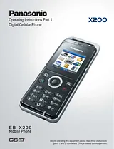 Panasonic EB-X200 Справочник Пользователя