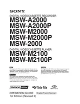 Sony MSW-A2000P Справочник Пользователя
