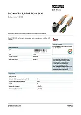Phoenix Contact Sensor/Actuator cable SAC-4P-FRS/ 5,0-PUR PE SH SCO 1424102 1424102 Data Sheet