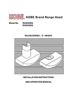 Kobe Range Hoods RA3836SQ Benutzerhandbuch