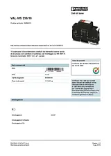 Phoenix Contact Type 2 surge protection device VAL-MS 230/10 2859013 2859013 Data Sheet