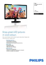 Philips LCD monitor with LED backlight 206V4LSB2 206V4LSB2/00 Leaflet