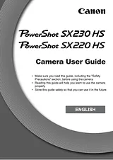 Canon SX220 HS Betriebsanweisung