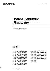 Sony SLV-SX730N Справочник Пользователя