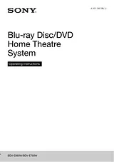 Sony BDV-E980W Справочник Пользователя
