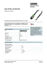 Phoenix Contact Sensor/Actuator cable SAC-3P-MS/ 1,5-PUR SCO 1518643 1518643 Data Sheet
