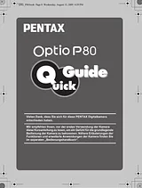Pentax Optio P80 Guide D’Installation Rapide