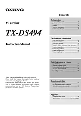 ONKYO TX-DS494 지침 매뉴얼