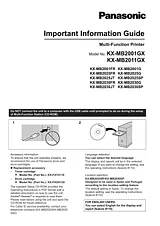 Panasonic KXMB2001GX Operating Guide