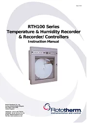 rototherm rth temperature & humidity recorder Manuel D’Utilisation