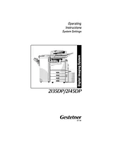 Gestetner 2135dp Zusätzliches Handbuch
