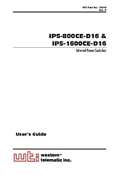 Western Telematic IPS-1600CE-D16 Manuel D’Utilisation