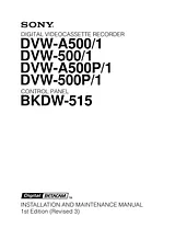 Sony dvw-500p-1 Справочник Пользователя