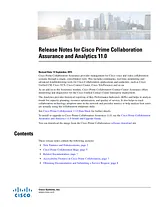 Cisco Cisco Prime Collaboration 11.0 Notas de publicación